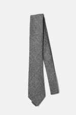 Black Herringbone Tie