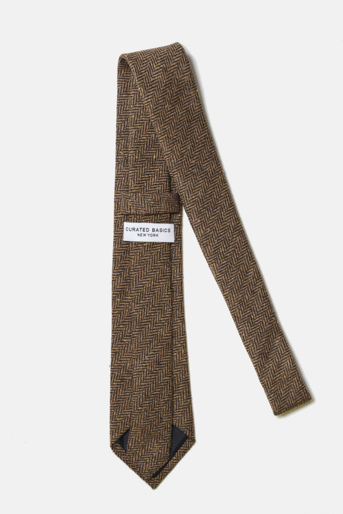 Brown Herringbone Tie