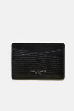 Lizard Black Leather Cardholder