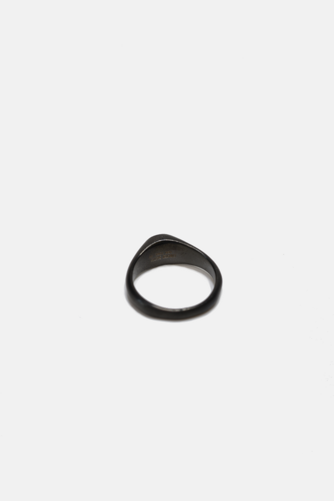 Black Steel Zirconia Pinky Ring