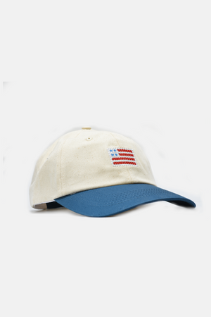 US Flag Needlepoint Hat