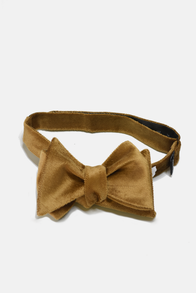 Brown Velvet Bow Tie