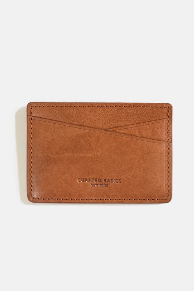 Cognac Brown Leather Cardholder