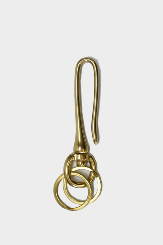 Large Brass Swivel Hook Keychain