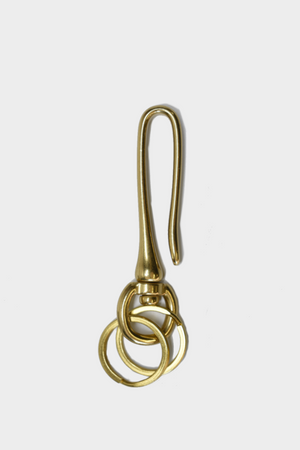 Large Brass Swivel Hook Keychain