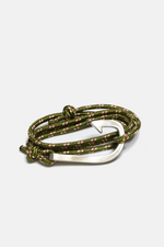 Olive Steel Fish Hook Bracelet