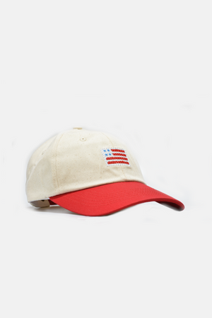 US Flag Needlepoint Hat