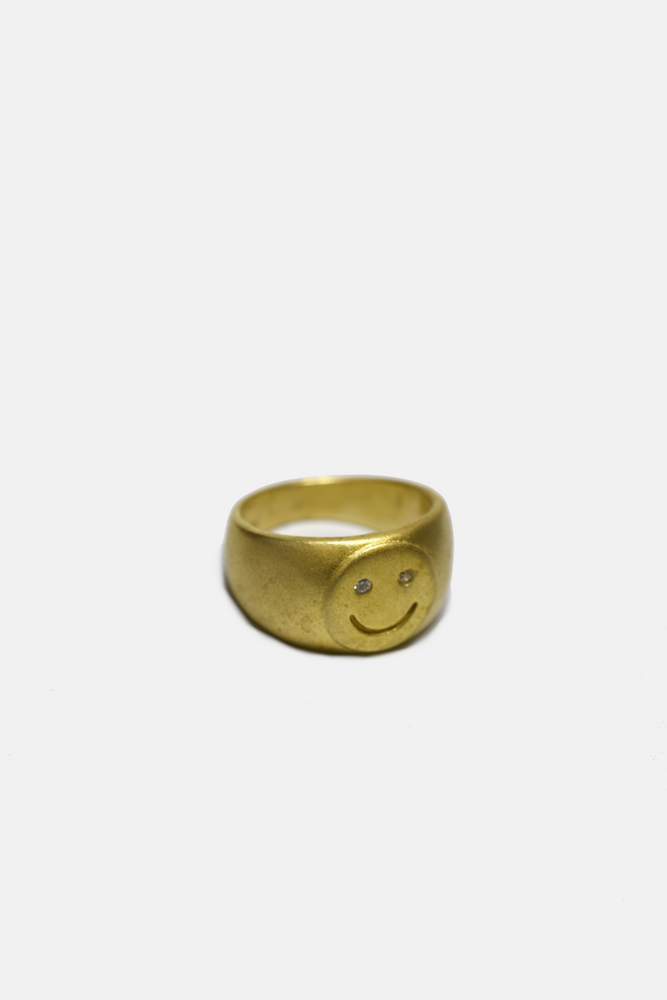 Smiley Brass Ring