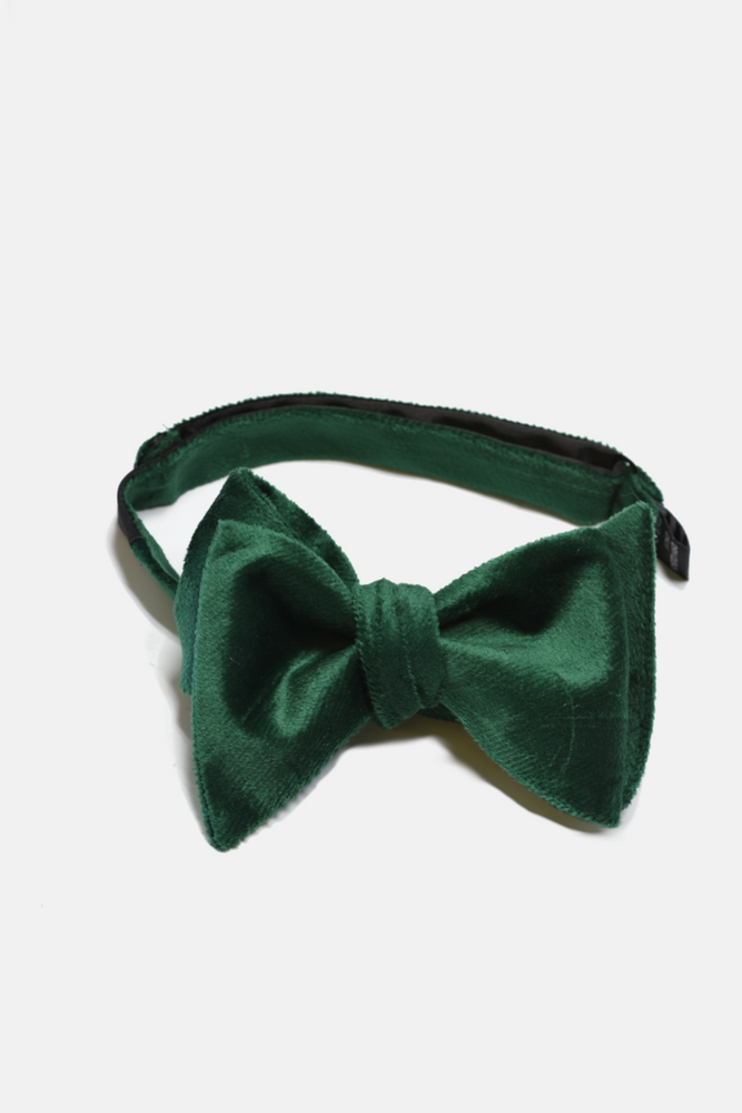 Forest Green Velvet Bow Tie